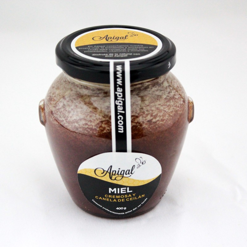 Miel cremosa con canela de Ceylan 400g